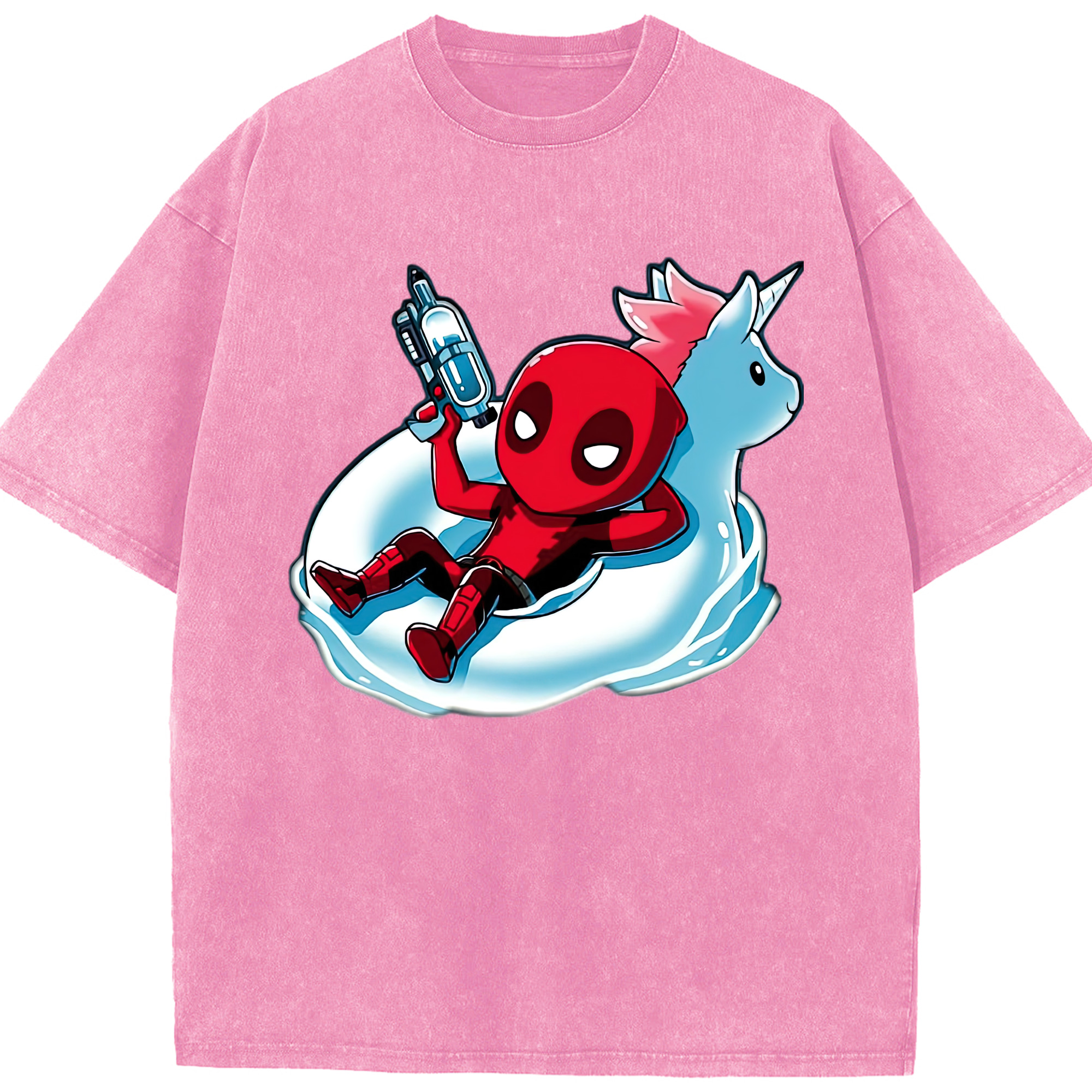 （画像用） Deadpool デッドプール 綿100% ヴィンテージ風 半袖Tシャツ（フロントプリント）